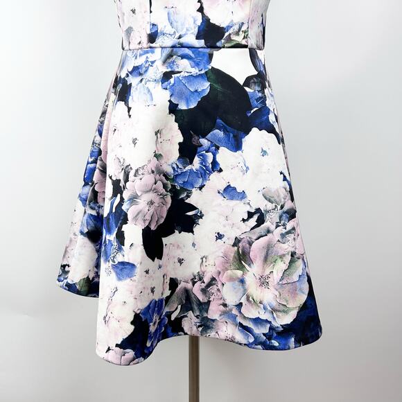 Keepsake The Label Crossroads Floral Abstract Print Halter Mini Womens Size S - Picture 6 of 13